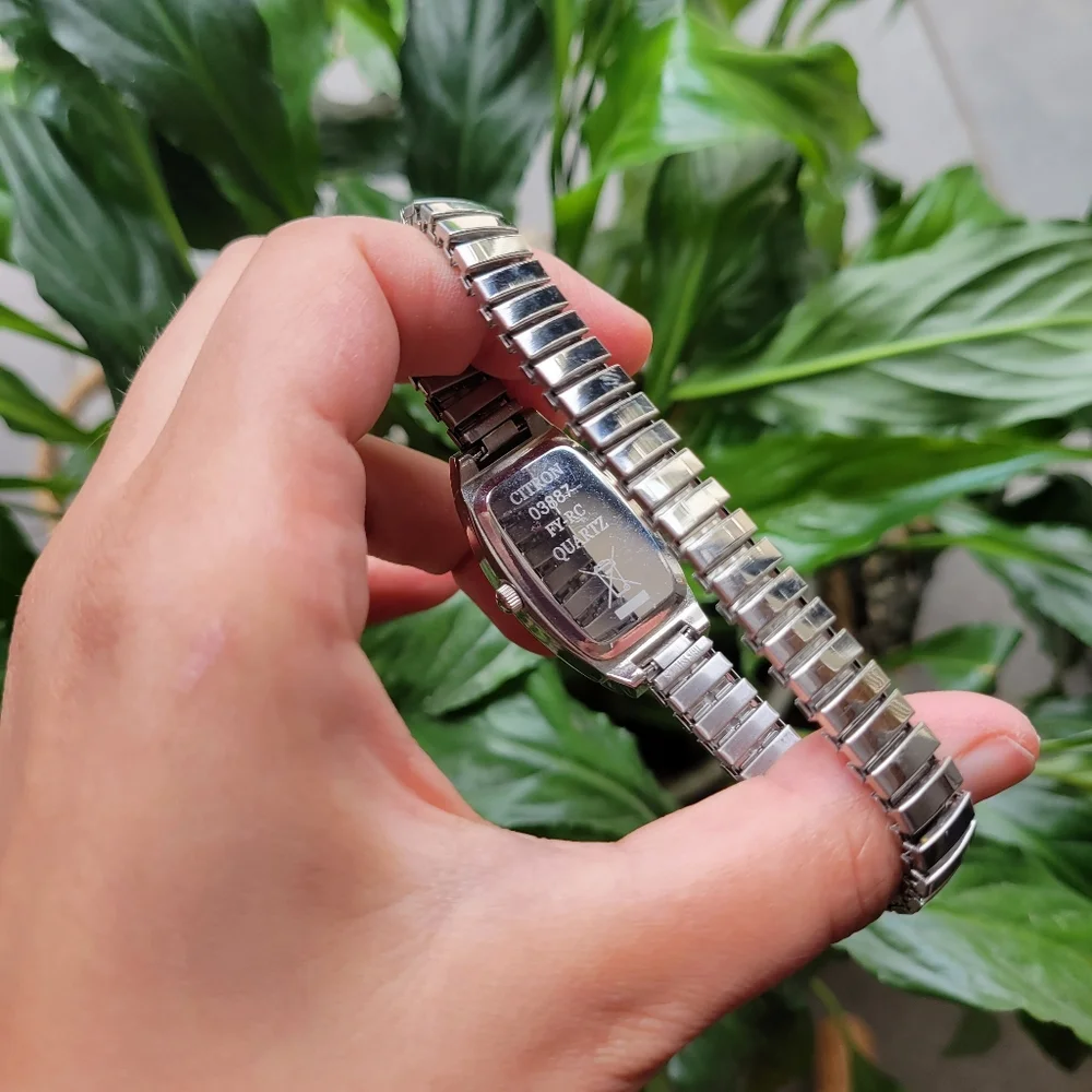 Vintage Silver Citron Quartz Watch